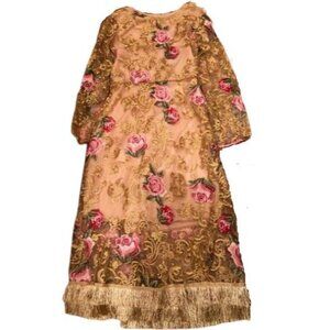 Wow Luxury Runway Glamorous Roses Lace Party Prom Cocktail Evening Wedding Dress